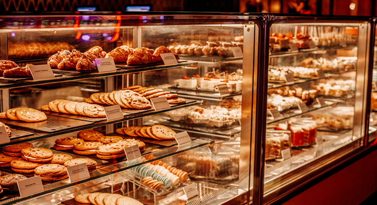 Display of fresh baked goods from the Grand Bakery