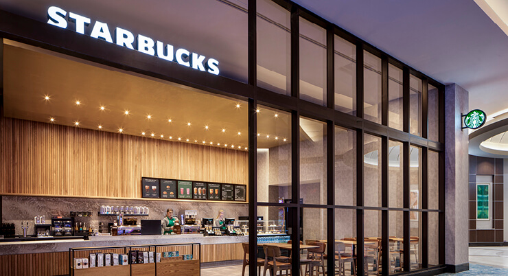 Exterior view of Starbucks at Choctaw