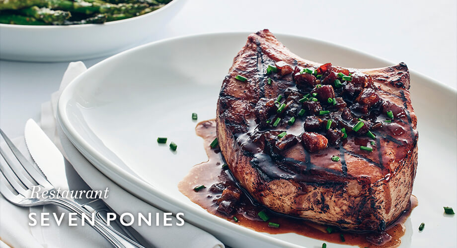 Food photography for Seven Ponies at Choctaw Casino & Resort – Pocola showcasing plated dishes on a styled tabletop.