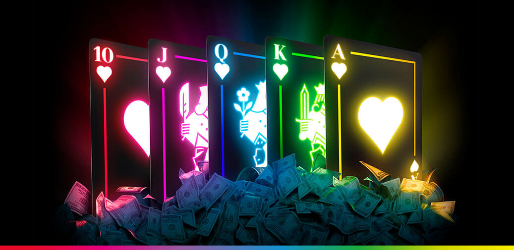 L.E.D table game cards